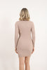 Womens Lightweight Knitted Pattern Detail Dress MEWKND491