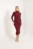 Womens Lightweight Knitted Pattern Detail Dress MEWKND499