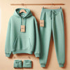 Womens 2 Piece CORE Winter Hooded Co Ord Set MWCWHS1 - Mint Green