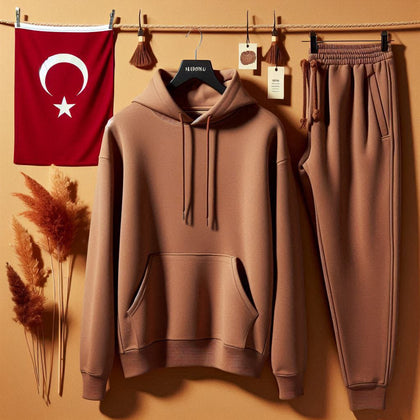 Womens 2 Piece CORE Winter Hooded Co Ord Set MWCWHS1 - Brown