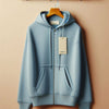 Womens Memnu Cotton Fleece Zip CORE Hoodie - Light Blue