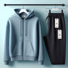 Womens 2 Piece CORE Winter Zip Hooded Co Ord Set MWCWZIPHS1 - Light Blue Black