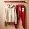 Womens 2 Piece CORE Winter Hooded Co Ord Set MWCWHS2 - Cream Red