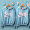 Womens Memnu Cotton Fleece Pullover Printed Hoodie MWPCH1 - Light Blue