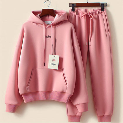 Womens 2 Piece CORPR Winter Hooded Co Ord Set MEWCPRHS1 - Pink Pink