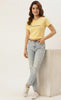 Women's Oversized Striped Detail Cotton T-Shirt MEPST585