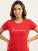 Women's Oversized Striped Detail Cotton T-Shirt MEPST588