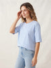 Women's Oversized Striped Detail Cotton T-Shirt MEPST589