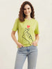 Women's Oversized Striped Detail Cotton T-Shirt MEPST593