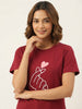 Women's Oversized Striped Detail Cotton T-Shirt MEPST594