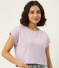 Women's Oversized Striped Detail Cotton T-Shirt MEPST596