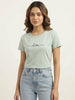 Women's Oversized Striped Detail Cotton T-Shirt MEPST600