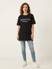 Women's Oversized Striped Detail Cotton T-Shirt MEPST603