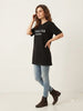 Women's Oversized Striped Detail Cotton T-Shirt MEPST603