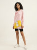 Women's Oversized Striped Detail Cotton T-Shirt MEPST604