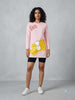 Women's Oversized Striped Detail Cotton T-Shirt MEPST604
