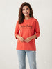 Women's Oversized Striped Detail Cotton T-Shirt MEPST607