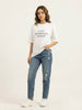 Women's Oversized Striped Detail Cotton T-Shirt MEPST609