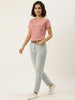 Women's Oversized Striped Detail Cotton T-Shirt MEPST584