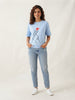 Women's Oversized Striped Detail Cotton T-Shirt MEPST592