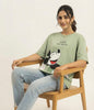 Women's Oversized Striped Detail Cotton T-Shirt MEPST598
