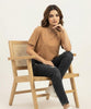 Women's Oversized Striped Detail Cotton T-Shirt MEPST612