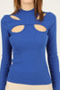 Women's Overlap Knit Detail Top - WST74