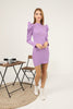 Women's Statement Sleeve Knit Detail Dress - MWSD133