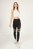 Women's Mesh Panel Detail Active Wear Leggings - WAL131