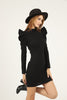 Women's Statement Sleeve Knit Detail Dress - MWSD126