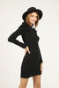 Women's Statement Sleeve Knit Detail Dress - MWSD126