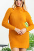 Womens Knitted High Neck Detail Dress MEWKND413