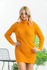 Womens Knitted High Neck Detail Dress MEWKND413