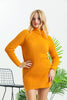 Womens Knitted High Neck Detail Dress MEWKND413