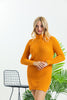 Womens Knitted High Neck Detail Dress MEWKND413