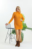 Womens Knitted High Neck Detail Dress MEWKND413