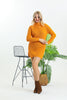 Womens Knitted High Neck Detail Dress MEWKND413