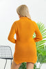 Womens Knitted High Neck Detail Dress MEWKND413
