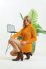 Womens Knitted High Neck Detail Dress MEWKND413