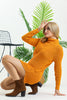 Womens Knitted High Neck Detail Dress MEWKND413