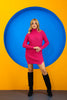 Womens Knitted High Neck Detail Dress MEWKND417