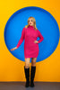 Womens Knitted High Neck Detail Dress MEWKND417