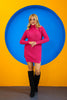 Womens Knitted High Neck Detail Dress MEWKND417