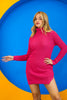 Womens Knitted High Neck Detail Dress MEWKND417