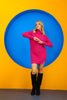 Womens Knitted High Neck Detail Dress MEWKND417