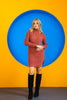 Womens Knitted High Neck Detail Dress MEWKND447
