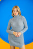 Womens Knitted High Neck Detail Dress MEWKND419