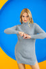Womens Knitted High Neck Detail Dress MEWKND419