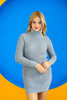 Womens Knitted High Neck Detail Dress MEWKND419