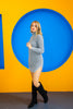 Womens Knitted High Neck Detail Dress MEWKND419